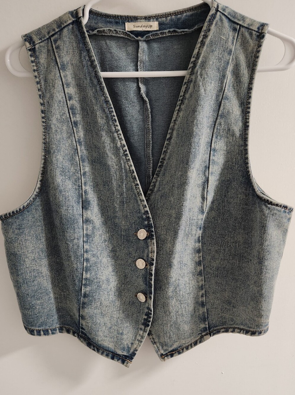 Sunday Up Denim Vest ,size L